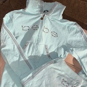 Light blue vintage Bebe sweatsuit